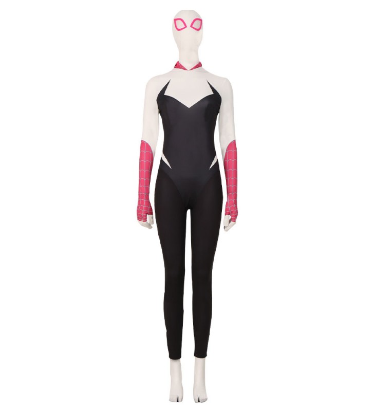 SpiderMan Cosplay Nero TV Drama Tuta Cappuccio Fibra di poliestere Marvel Comics Halloween