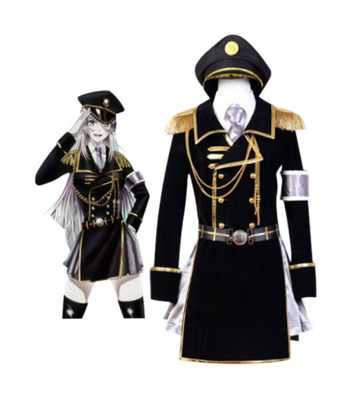 Costume Carnevale K donna cappotto set Anime Giapponese nero velo Costumi Cosplay Carnevale Halloween