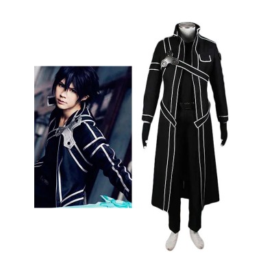 Sword Art Online SAO Kirigaya Kazuto Kirito Costumi Cosplay Carnevale