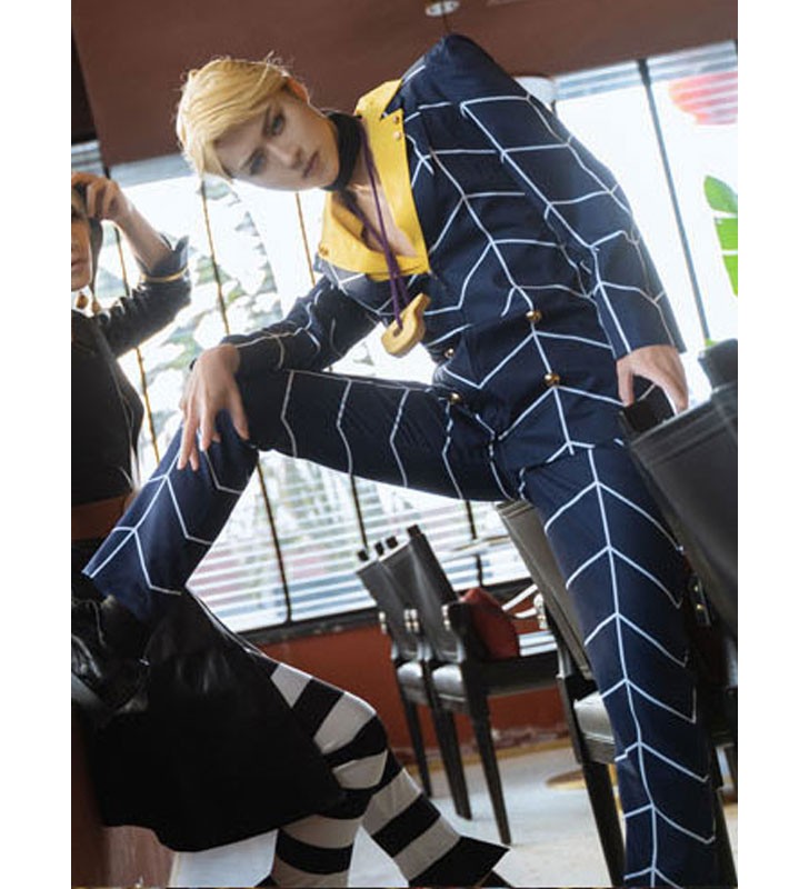 JoJos Bizarre Adventure Vento Aureo Golden Wind Prosciutto Cosplay di nuovo di Editon Carnevale Halloween