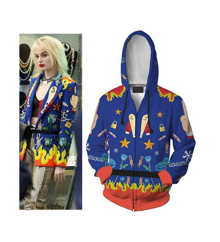 Harley Quinn Cosplay Birds Of Prey Hoodie DC Comics Costumi Cosplay Halloween