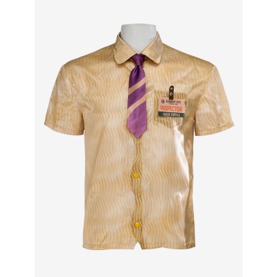 Elemental Film Cosplay Wade Ripple Cosplay Camicia e cravatta con porta biglietti da visita Carnevale