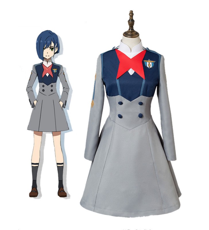 Costume Carnevale Darling in the FranXX camicia in panno uniforme grigio Costumi Cosplay Halloween