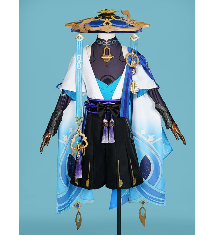 Costumi cosplay completi di Genshin Impact Wanderer Balladeer Carnevale Halloween
