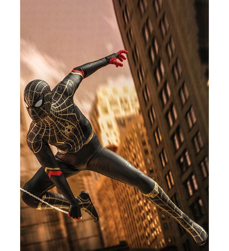Spider Man Cosplay No Way Home Iron Spider Abito cosplay in oro nero Carnevale Halloween