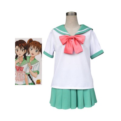 Costume Carnevale Prince of Tennis The Prince of Tennis donna Menta Verde in panno uniforme papillion set Costumi Cosplay Halloween