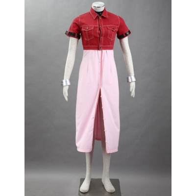 Final Fantasy Aeris Gainsborough Denim PU Costumi Cosplay Carnevale Halloween