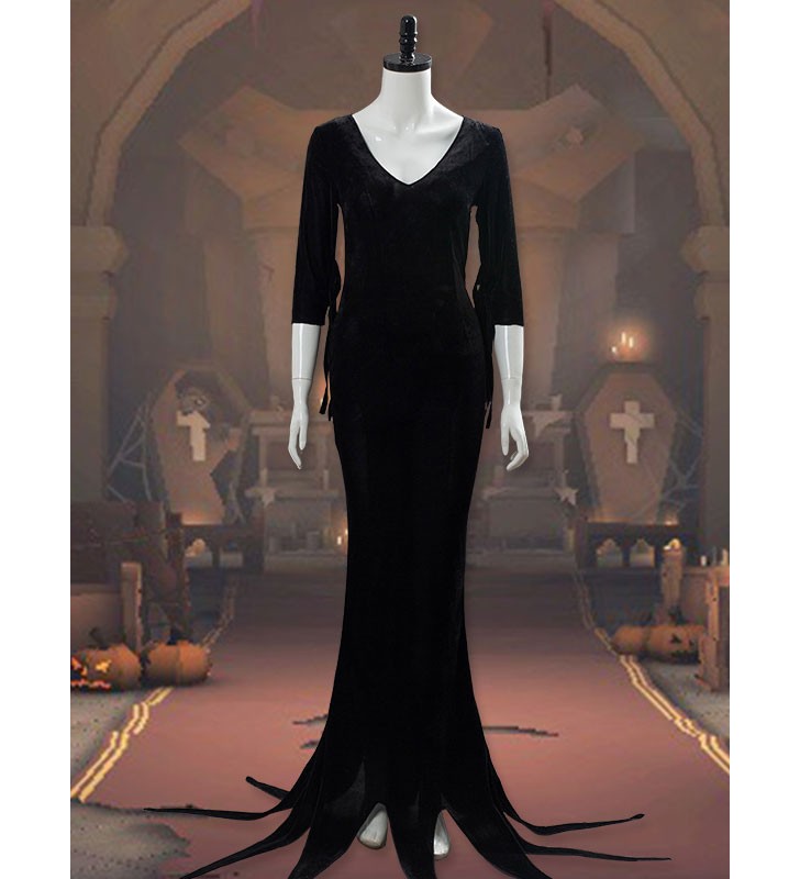 Dramma TV Netflix Mercoledì La famiglia Addams Catherine ZetaJones Morticia Addams Dress Halloween