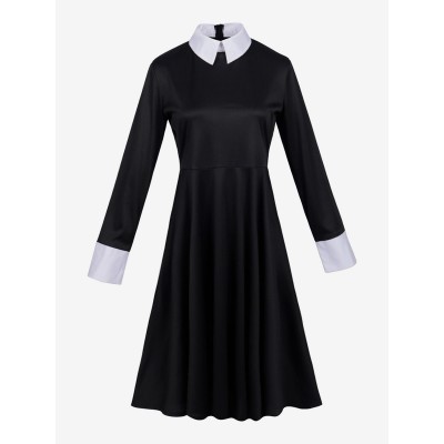 I costumi cosplay di a maniche lunghe del mercoledì della famiglia Addams TV Cosplay Carnevale Halloween