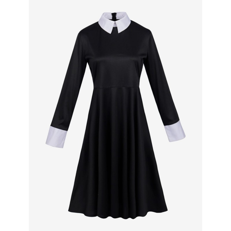 I costumi cosplay di a maniche lunghe del mercoledì della famiglia Addams TV Cosplay Carnevale Halloween