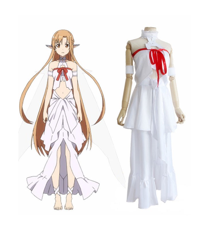Ispirato da Sword Art Online ALfheim Online Asuna Yuuki Asuna Costumi Cosplay Carnevale Halloween