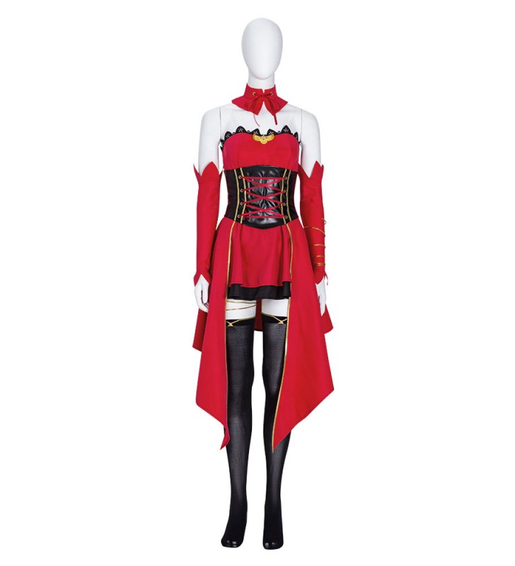 Takt Op Destiny Musicart Unmei Cosette Vestito Rosso 8 Pezzi Set Takt Op Outfit Costumi Cosplay Halloween