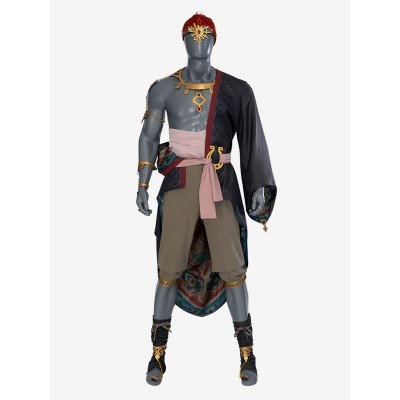 The Legend Of Zelda Tears of the Kingdom Ganondorf Costumi Cosplay con anello e parrucca