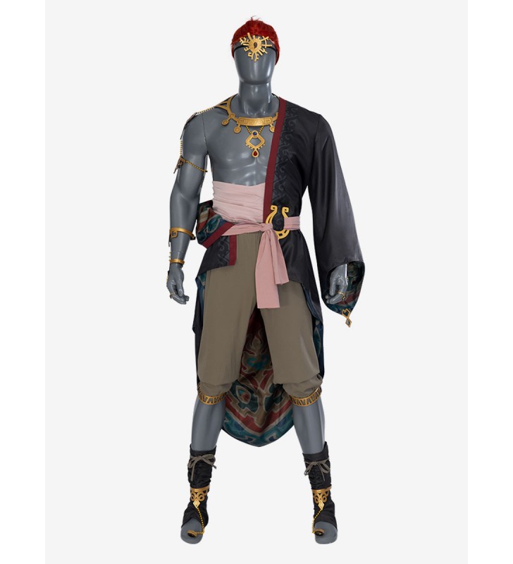 The Legend Of Zelda Tears of the Kingdom Ganondorf Costumi Cosplay con anello e parrucca