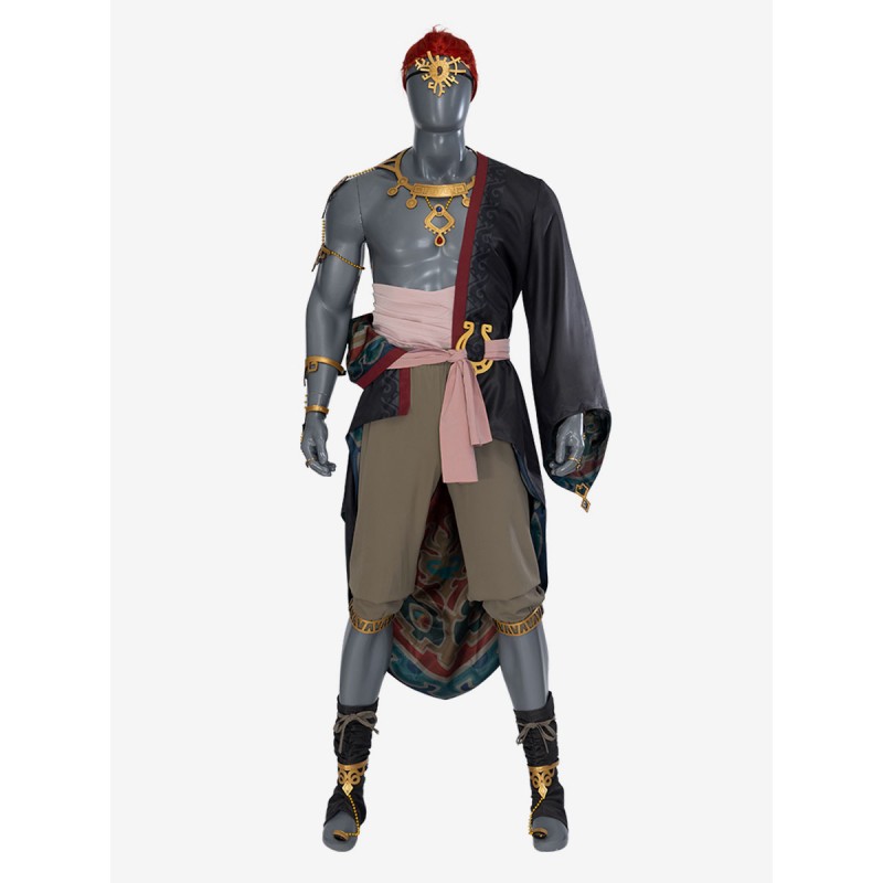 The Legend Of Zelda Tears of the Kingdom Ganondorf Costumi Cosplay con anello e parrucca