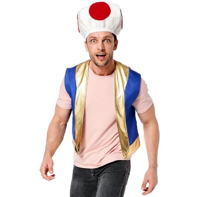 Costumi di Rosa Uomini Burlesque Gilet Cappello Poliestere Top Vacanze Costumi Carnevale Halloween