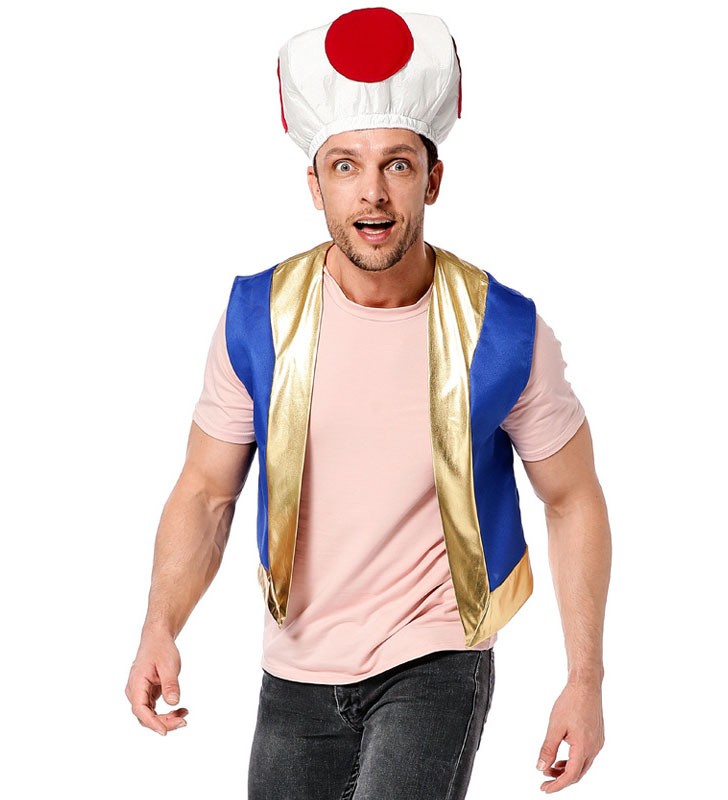 Costumi di Rosa Uomini Burlesque Gilet Cappello Poliestere Top Vacanze Costumi Carnevale Halloween