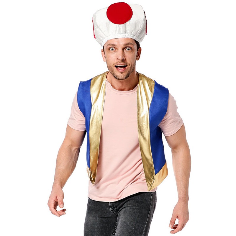 Costumi di Rosa Uomini Burlesque Gilet Cappello Poliestere Top Vacanze Costumi Carnevale Halloween