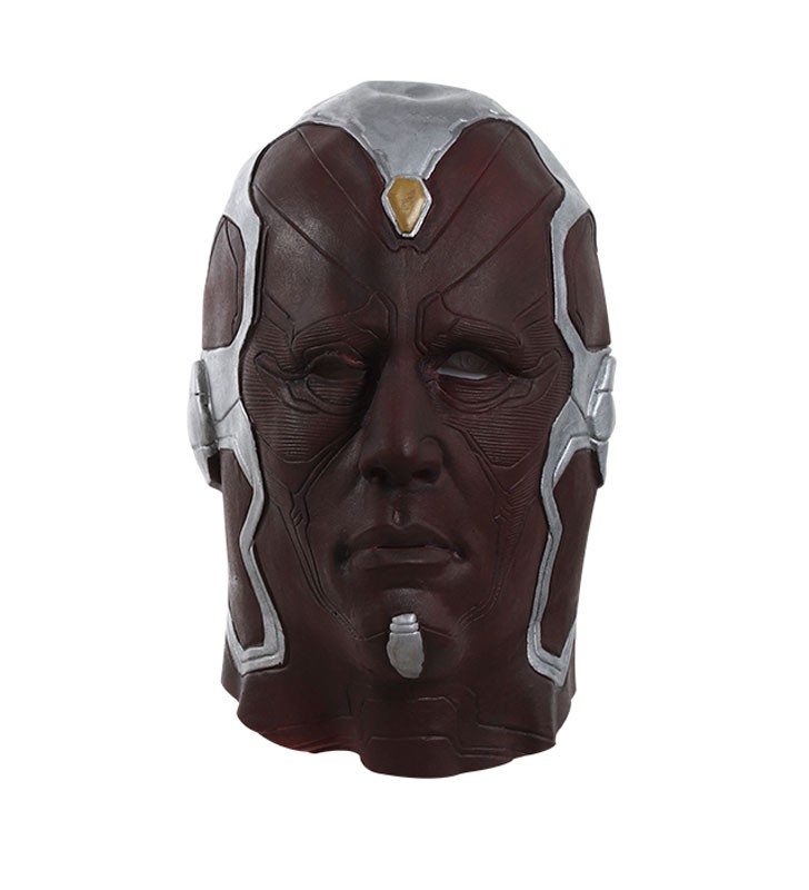 Marvel Comics Marvel Avengers Vision Casco Cosplay Maschera da supereroe Carnevale a testa piena Carnevale