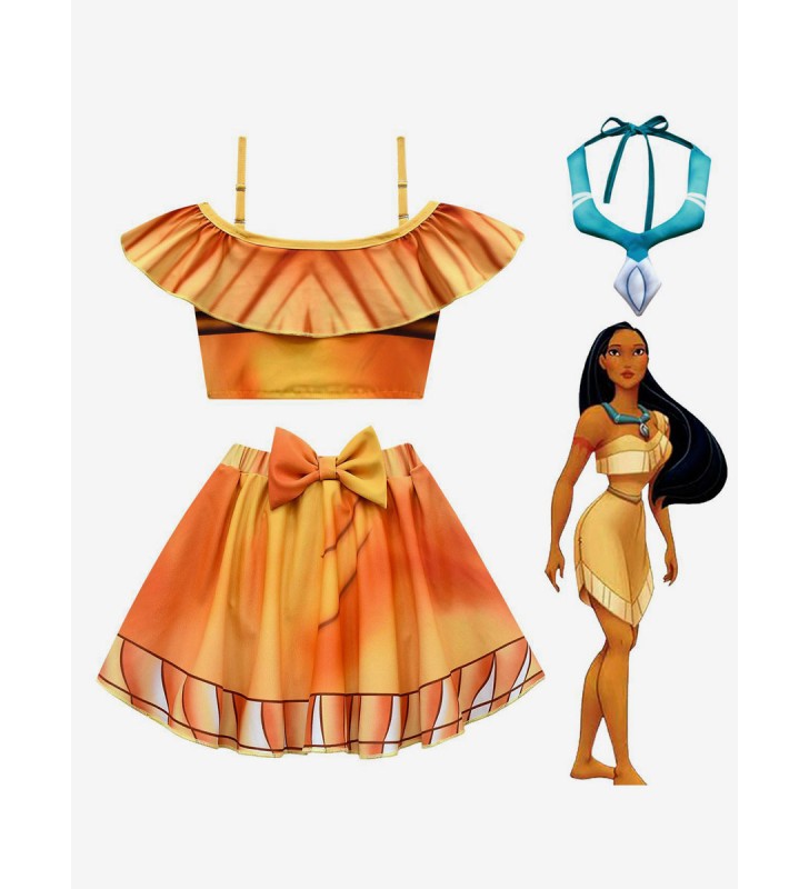 Disney Cartoon Pocahontas Movie Cosplay Pocahontas Kid Costumi Cosplay Carnevale Halloween