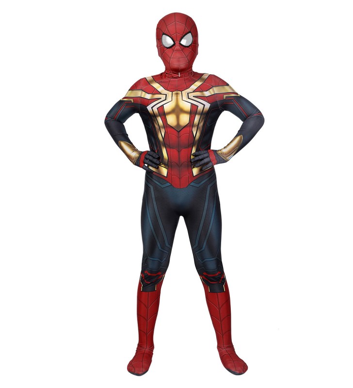 Spiderm Cosplay per bambini Red Blue Lycra Spandex Body Body Supereroe Cosplay tuta Halloween
