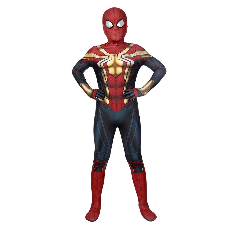 Spiderm Cosplay per bambini Red Blue Lycra Spandex Body Body Supereroe Cosplay tuta Halloween