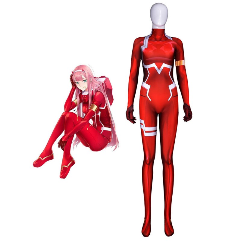 Costume Carnevale 2023Tesoro in Frankxx 02 Zero Due di Tuta in Lycra Spandex Catsuit Costumi Cosplay Carnevale Halloween