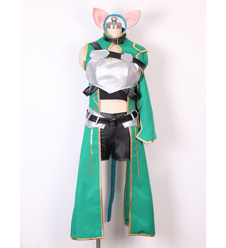 Inspired By Costumi Sword Art Online Asada Shino verde Female Cosplay Carnevale Halloween
