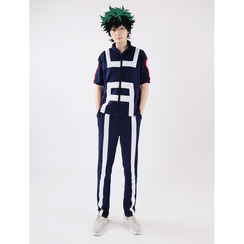 Costume Carnevale Cosplay My Hero Academia 2023 Deku BNHA Midoriya Izuku Tuta da Ginnastica Costume Carnevale Costumi Cosplay Carnevale Halloween