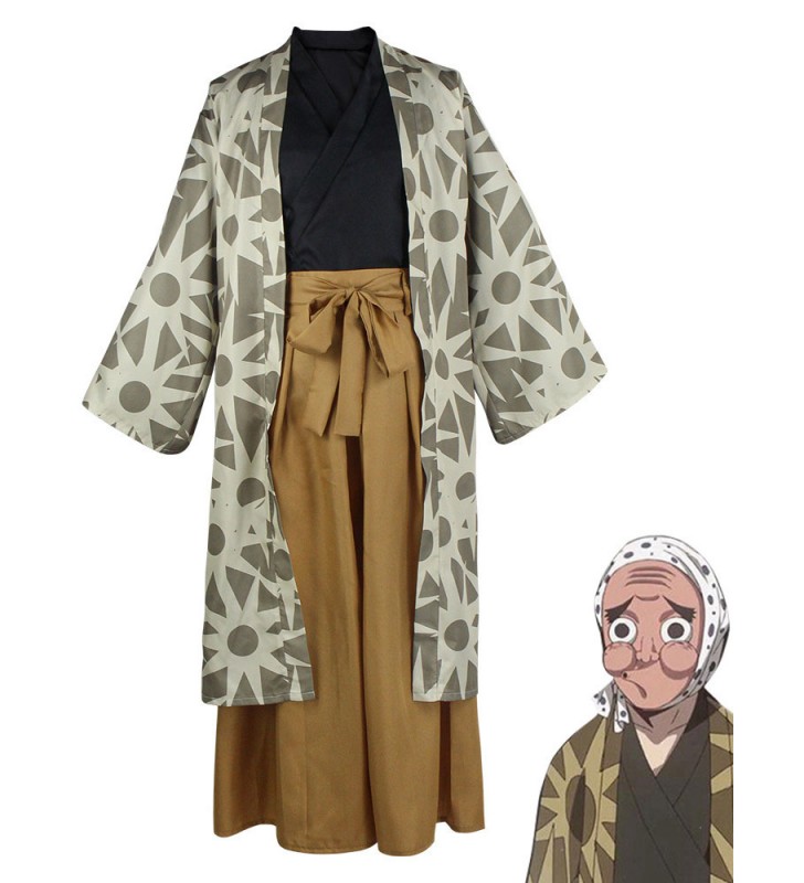 Demon Slayer: Kimetsu no Yaiba Haganezuka Hotaru Kimono Cosplay Set Outfit Costume di Carnevale di Carnevale Halloween