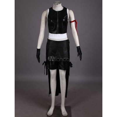 Final Fantasy nero PU cotone Costumi Cosplay Carnevale Halloween
