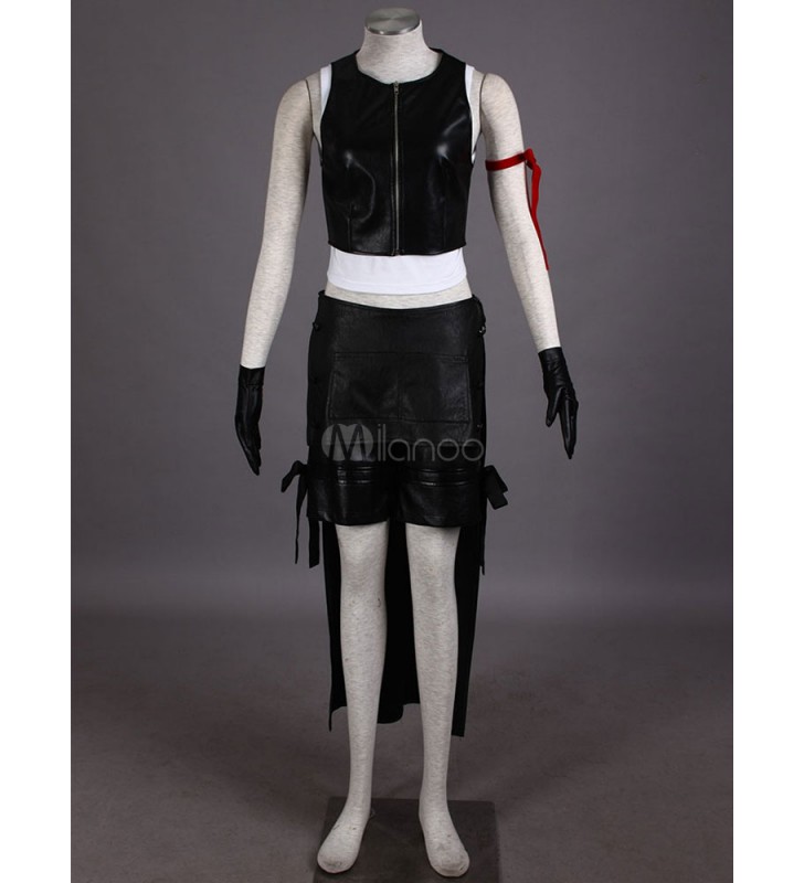 Final Fantasy nero PU cotone Costumi Cosplay Carnevale Halloween