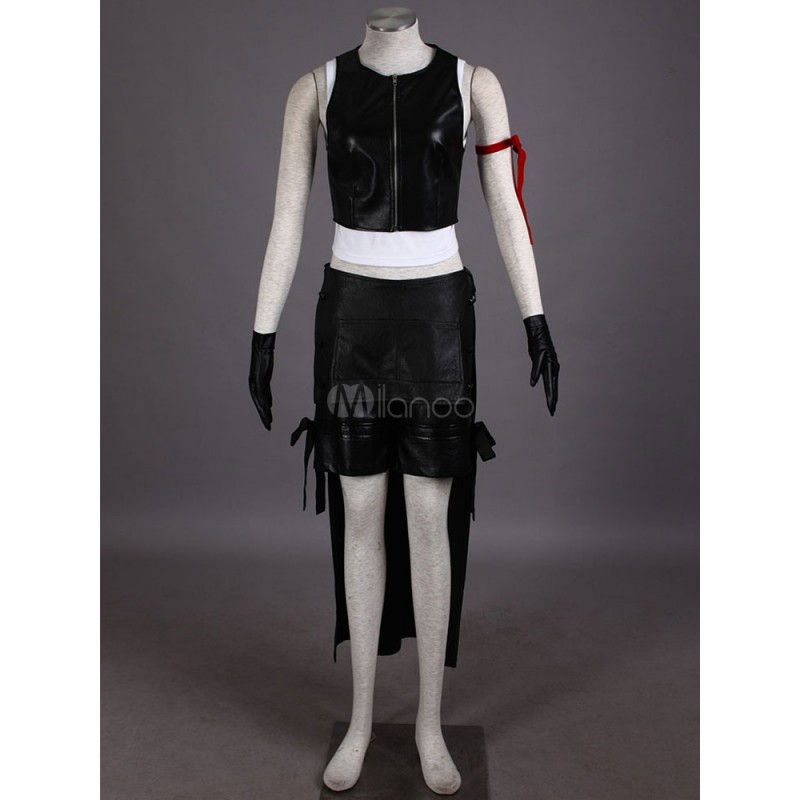 Final Fantasy nero PU cotone Costumi Cosplay Carnevale Halloween
