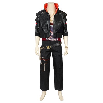 Cyberpunk 2077 Jack Costumi Cosplay Set di costumi cosplay in pelle nera Carnevale