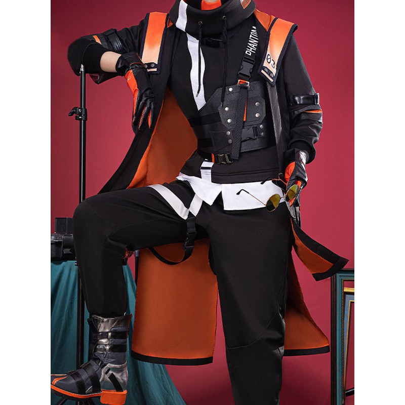 Vtuber Nijisanji Noctyx Alban Knox Outfit di Premium Set completo in 11 pezzi Costumi Cosplay Carnevale Halloween
