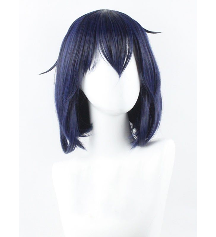 Parrucche Cosplay Zombie Land Saga Revenge Ai Mizuno Parrucche in fibra resistente al calore blu scuro Carnevale