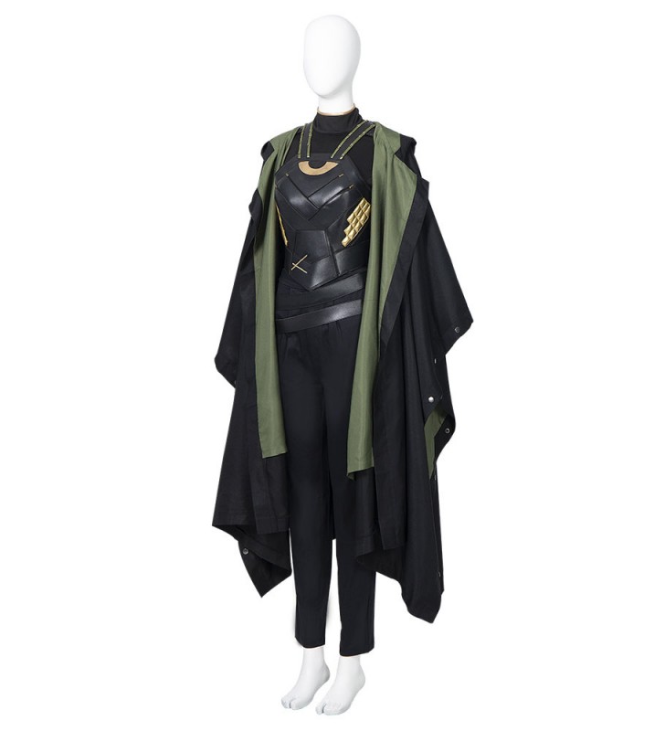 Loki da 6 pezzi Set Black Marvel Comics Costume completo Costumi Cosplay Halloween
