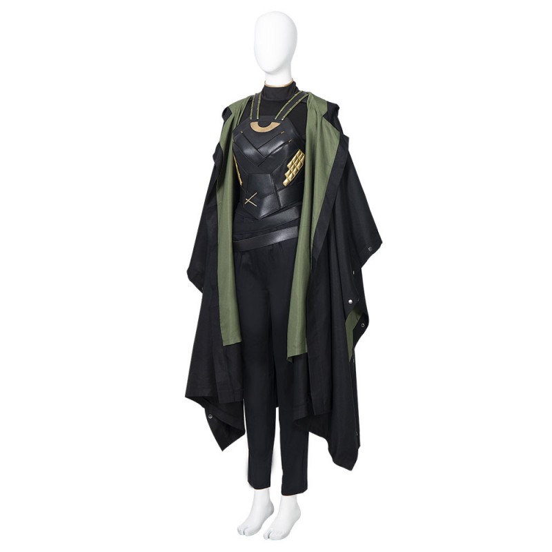 Loki da 6 pezzi Set Black Marvel Comics Costume completo Costumi Cosplay Halloween