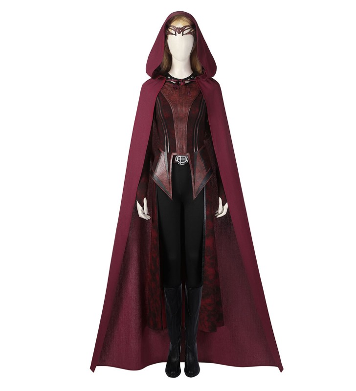 Film Marvel Doctor Strange 2 nel multiverso della follia 2023 Wanda Scarlet Witch Top Lycra Spandex Cotton Set cinematografico da donna Carnevale