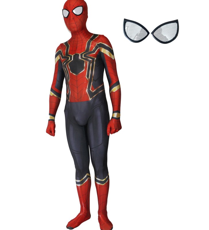Spider Man Homecoming Iron Spiderman Suit Cosplay Red Film Lycra Spandex Tuta Body Marvel Comics Costumi Cosplay Halloween