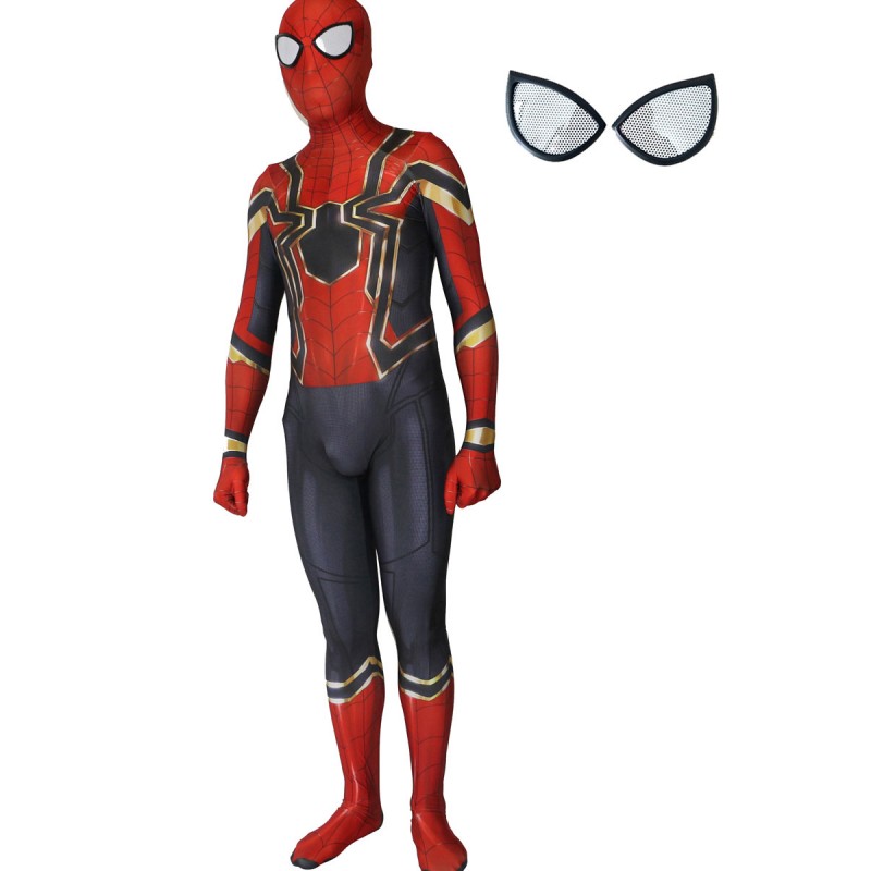 Spider Man Homecoming Iron Spiderman Suit Cosplay Red Film Lycra Spandex Tuta Body Marvel Comics Costumi Cosplay Halloween