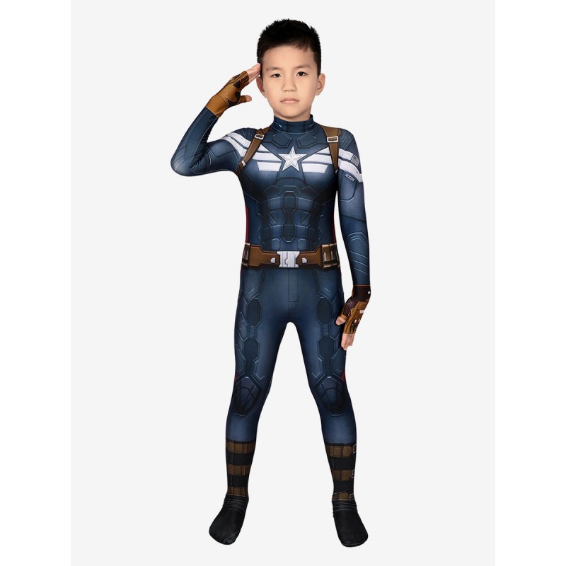 Marvel Comics Captain America: The Winter Soldier Film Captain America Kid Costumi Cosplay Halloween