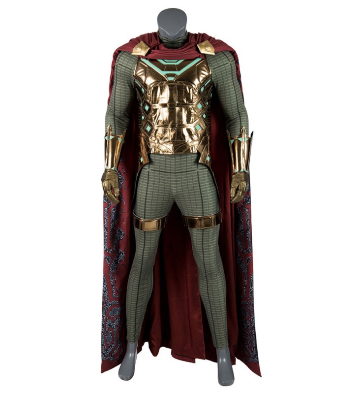 Spider Man Lontano da casa Mysterio Cosplay Film Roman Knit Outfit Faux Leather Marvel Comics Costumi Cosplay Halloween
