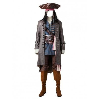 Pirati dei CaraibiLa vendetta di Salazar capitano Jack di Costumi Cosplay Carnevale Halloween