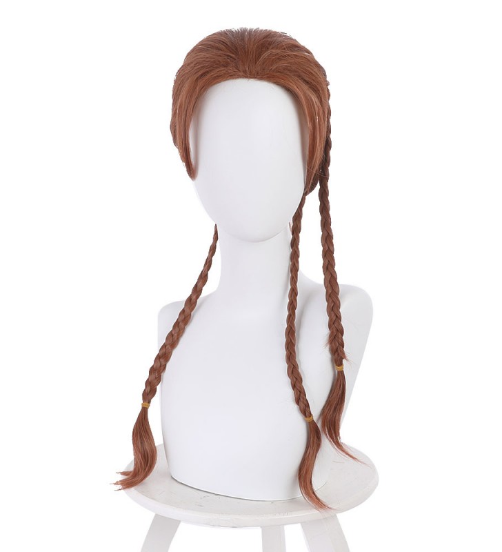 Black Widow Natasha Romanoff Parrucca Cosplay Marvel Comics Cosplay Black Widow Mogano Fibra resistente al calore Parrucche