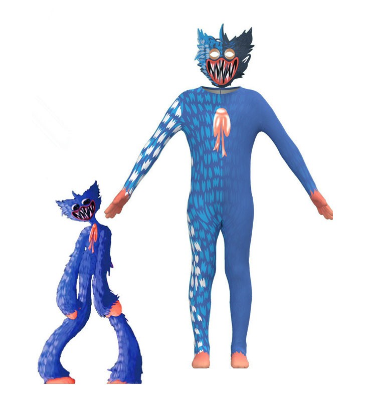 Gioco Poppy Playtime Huggy Wuggy Kissy Missy Kids con maschera Ragazzi Ragazze Tuta Fancy Dress Costumi Cosplay Carnevale Halloween