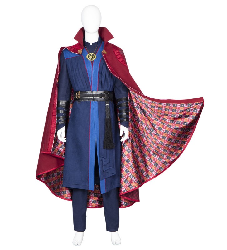 Doctor Strange Cosplay Deep Blue Film Wrist Guard Pants Faux Leather Marvel Comics Halloween
