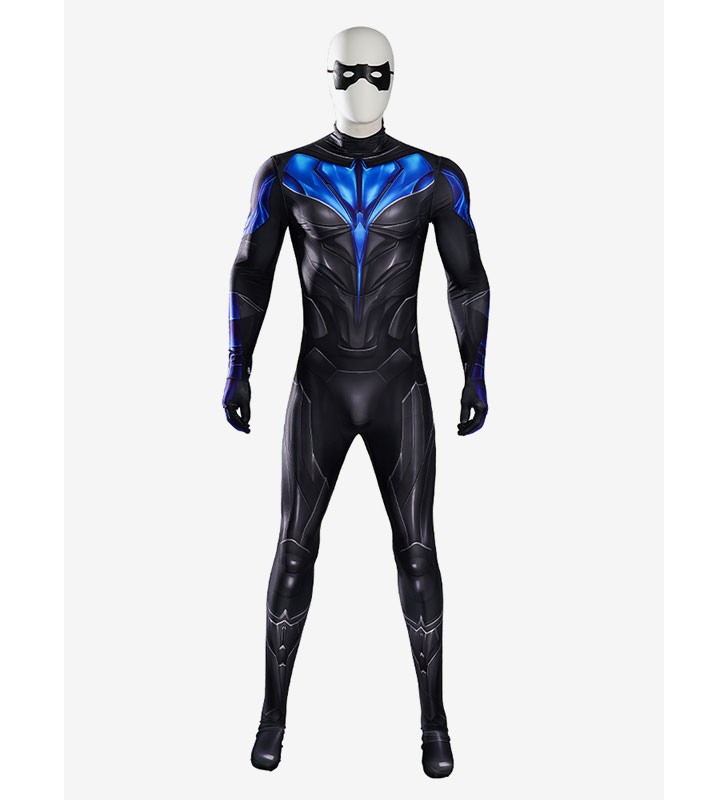 Tuta cosplay di DC Comics Titans Nightwing Carnevale Halloween
