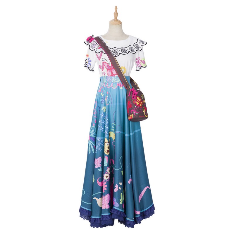 Encanto e la casa piena di magia Mirabel Set completo Costumi Cosplay Carnevale Halloween