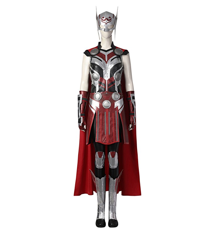 Film Marvel Comics Thor 4: Love and Thunder Lady Thor Jane Foster da donna Set completo Costumi Cosplay